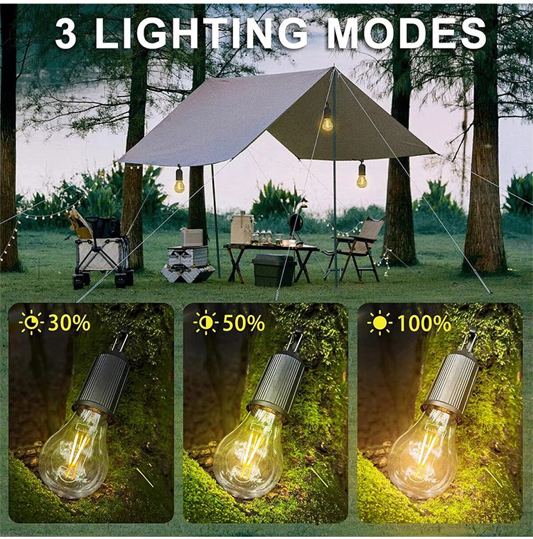 2 sztuki zniżki☀️⚡Nowa, ładowalna lampa kempingowa zasilana energią słoneczną, wielofunkcyjne, przenośne oświetlenie nastrojowe.